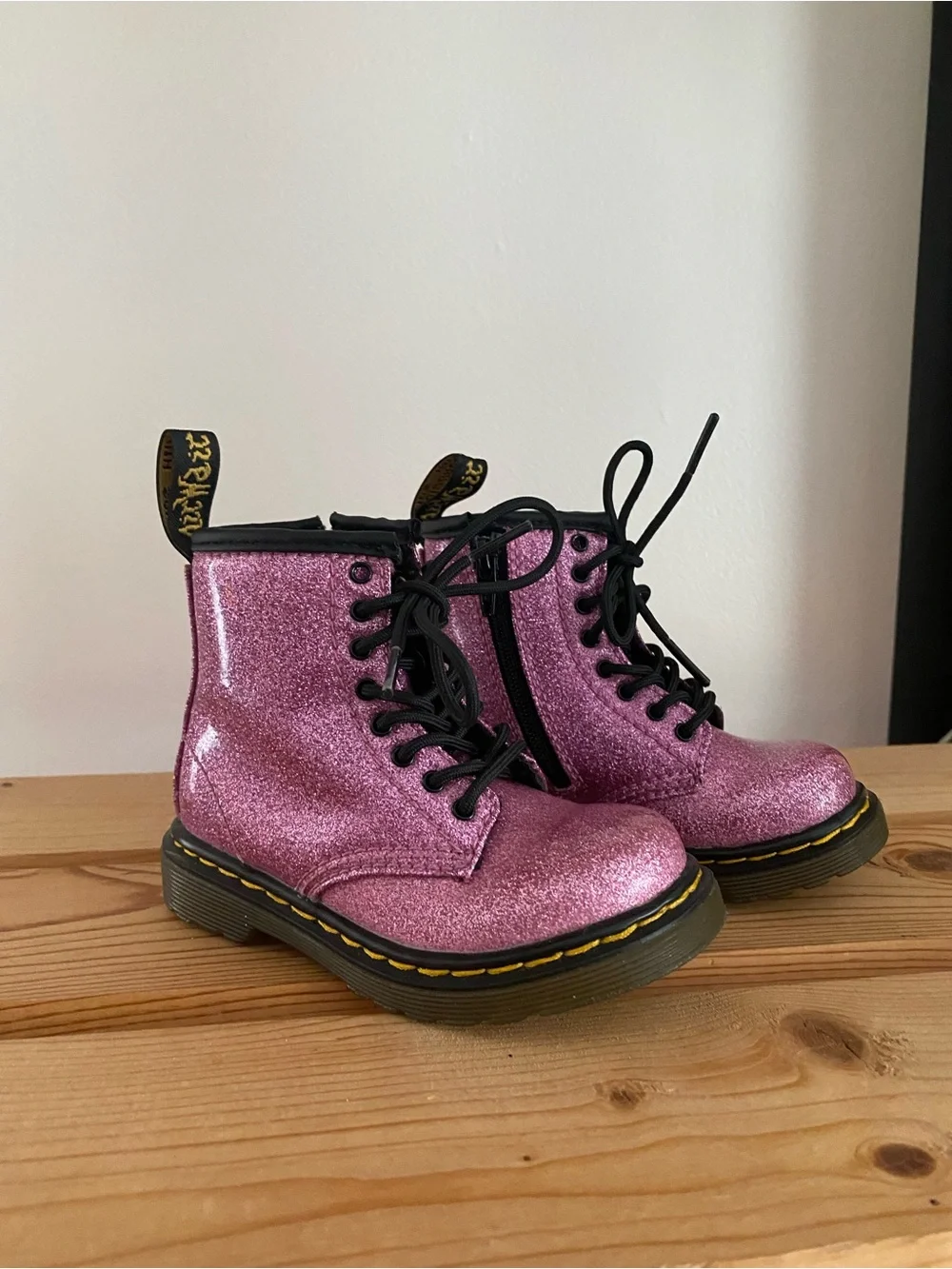 Dr. Martens Doc Martens Pink Glitter 1460 Boots 7 Girls